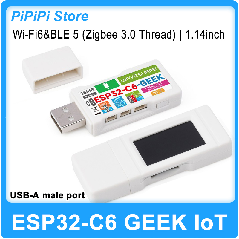Diy For Electronics - ESP32-C6 GEEK Development Board 1.14Inch LCD