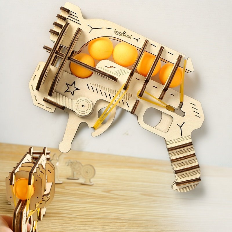 Diy Electronics Kids - Wooden DIY Assembled Rubber Band Gun
