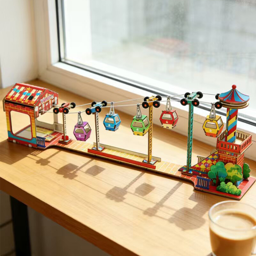 Diy Electronics Kids - Sightseeing Cable Car Model Kids Science