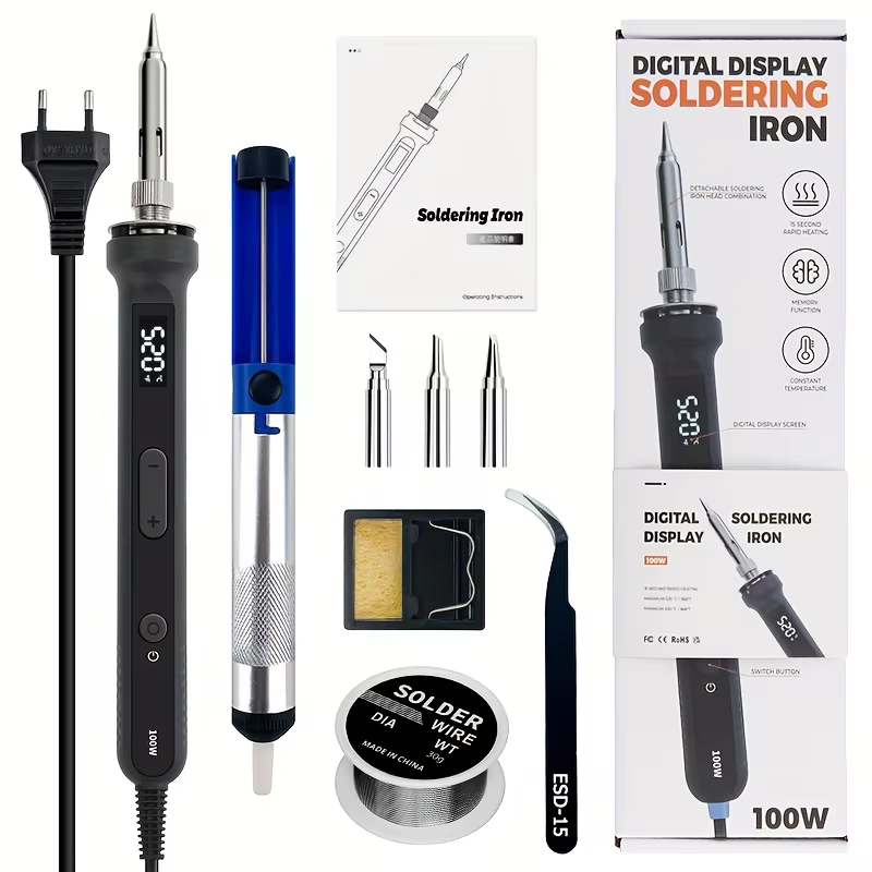 Diy Electronics Toys - 100W Digital Soldering Iron Kit Adjustable‑Temperature