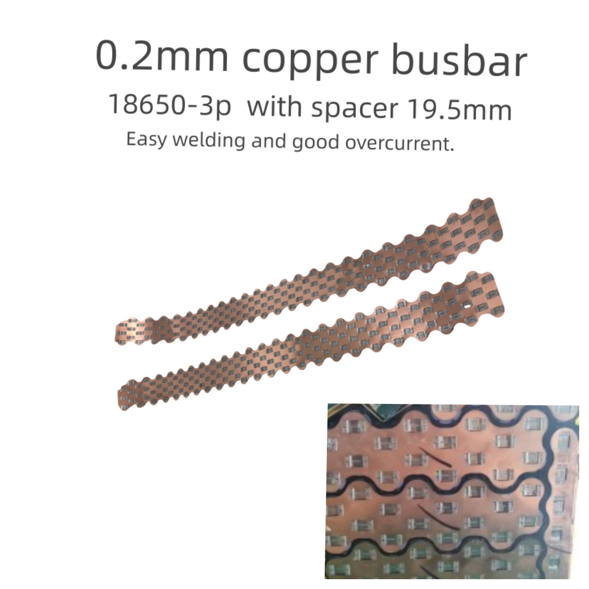 Diy Electronics Components - 18650-3P W Style Copper Busbar Battery