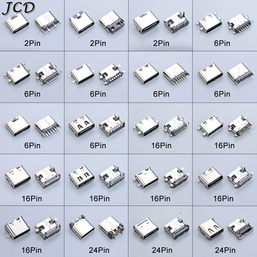 Smd Solder Paste - JCD 10PCS 2/6/16/24 Pin Type-C Charging