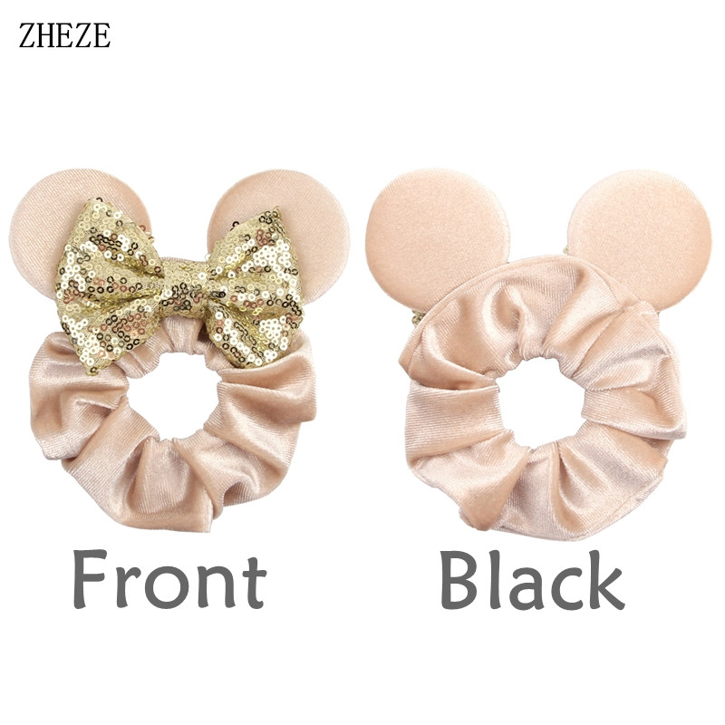 1pc Mouse Ears Hair Scrunchies - Diy Mouse Electronics 评论和价格