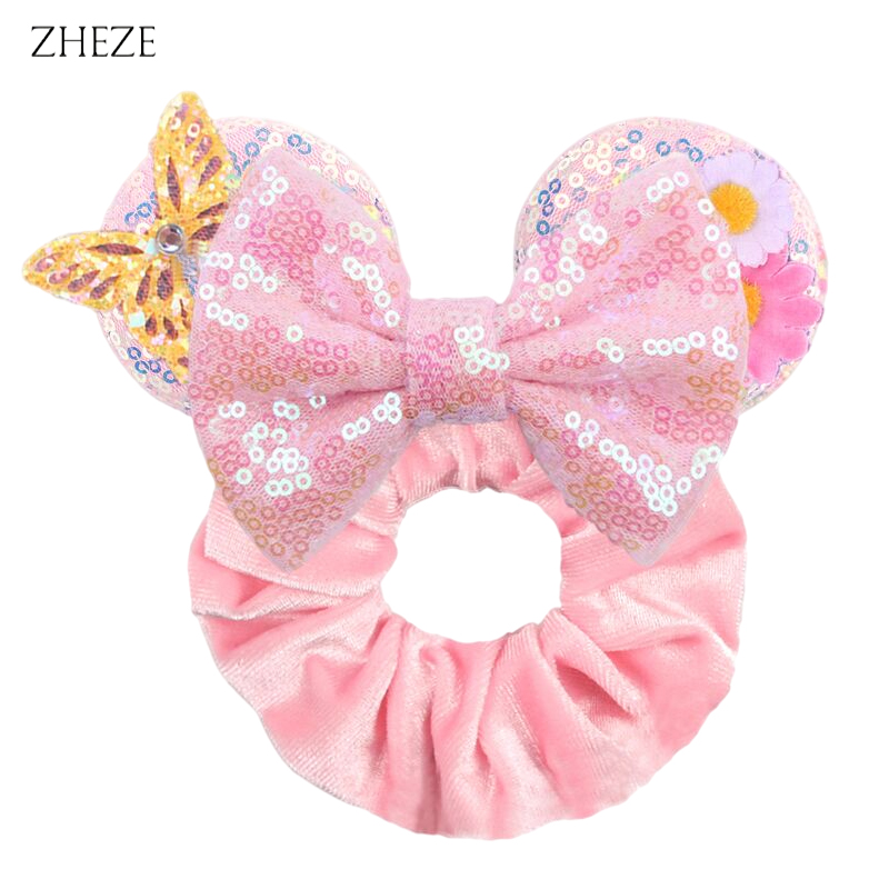 1pc Mouse Ears Hair Scrunchies - Diy Mouse Electronics 评论和价格