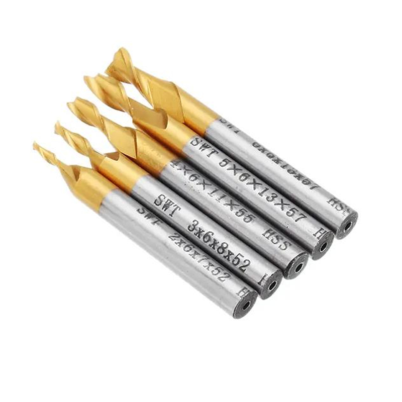 5Pcs 2 Flute End Milling Cutte - Diy Cnc Router Electronics 评论和价格