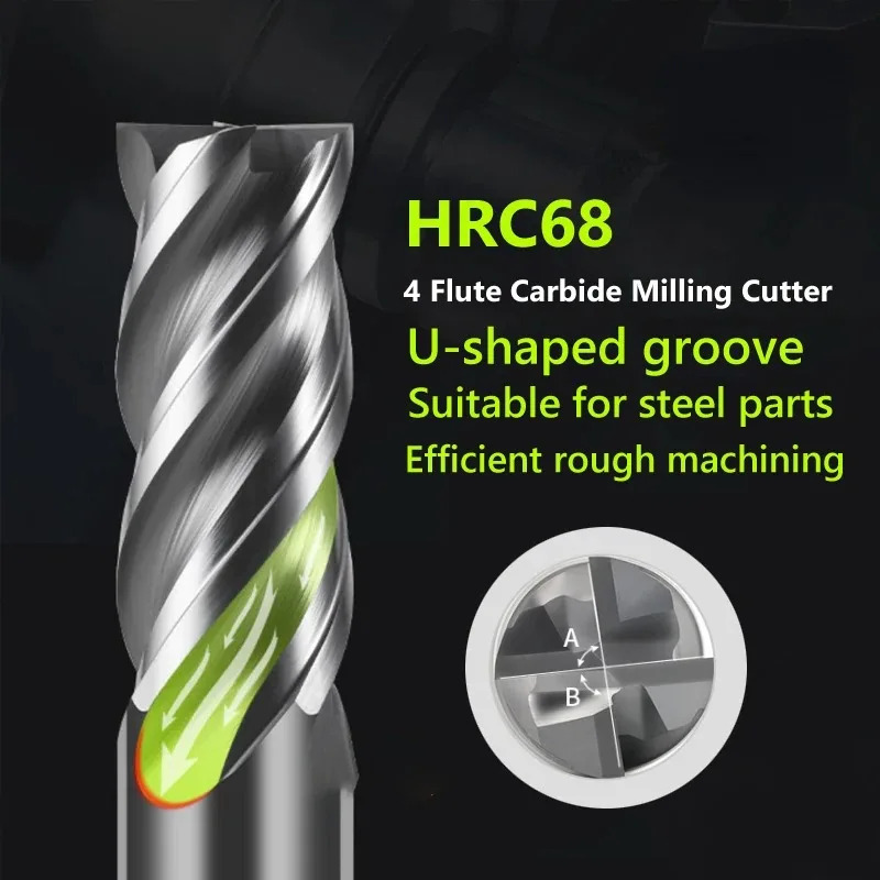 CNC HRC68 Carbide End Mill Une - Diy Cnc Router Electronics 评论和价格