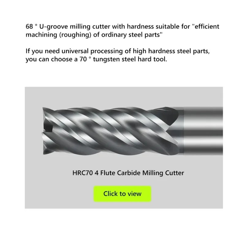 CNC HRC68 Carbide End Mill Une - Diy Cnc Router Electronics 评论和价格