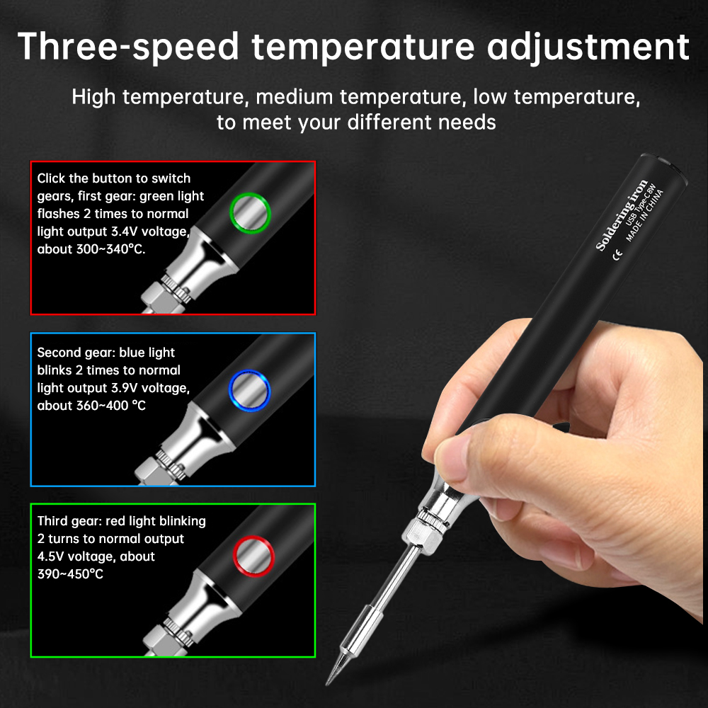 Mini USB Type-C Soldering Iron - Flux Pen Electronics 评论和价格