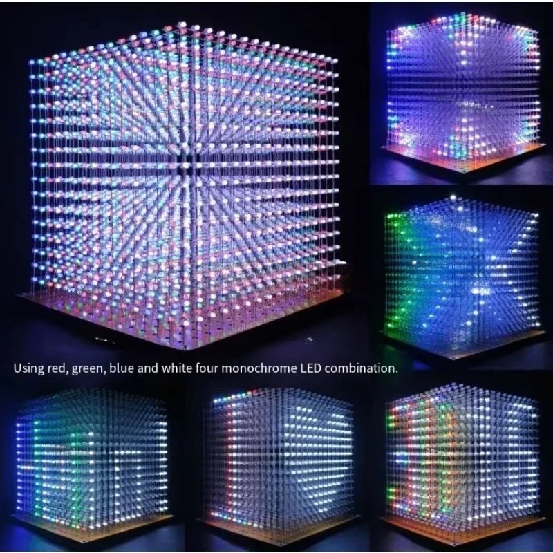 3 D16mini Light Cube Kit 16x16 - Diy For Electronics 评论和价格