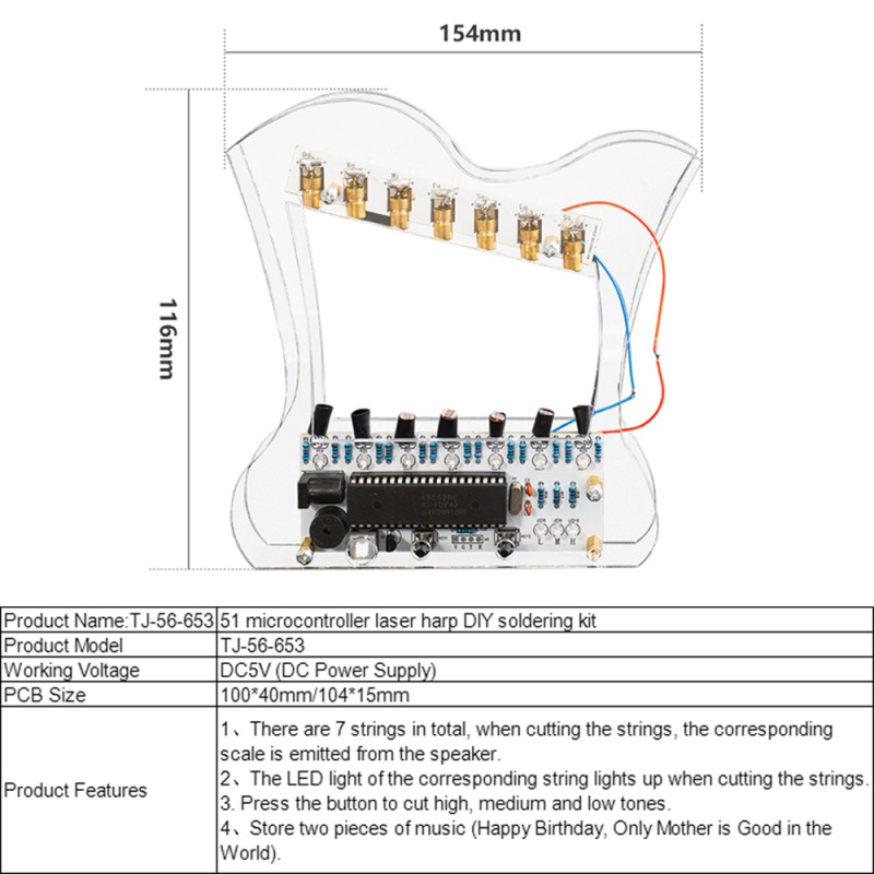 DIY MCU Laser Electronic Organ - Diy Electronics Learning Kit 评论和价格