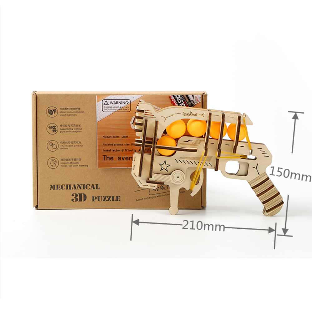 Wooden DIY Assembled Rubber Ba - Diy Electronics Kids 评论和价格