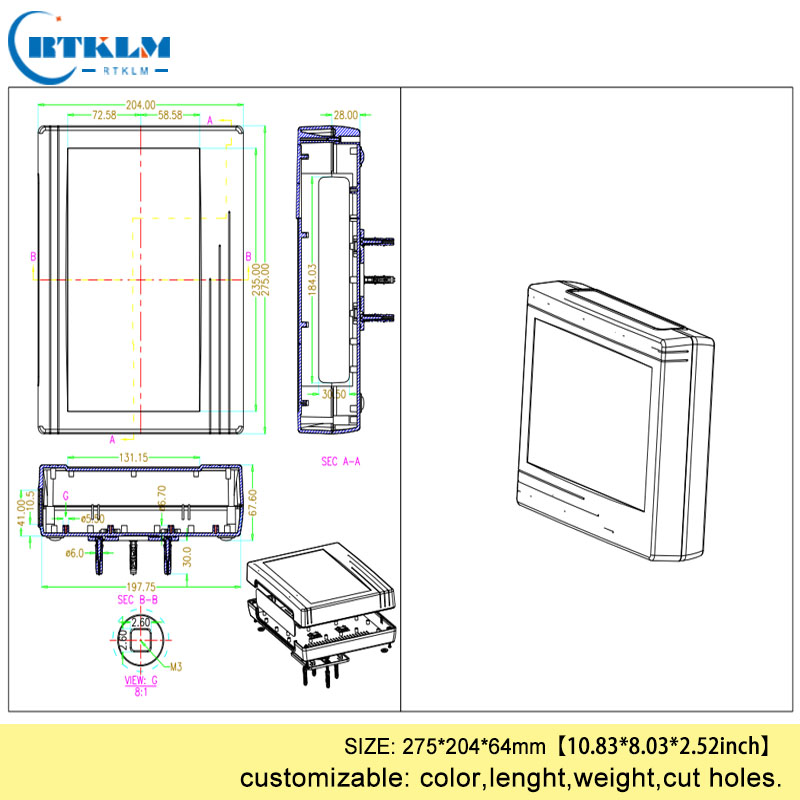 Wall mount plastic housing for - Diy Enclosure For Electronics 评论和价格
