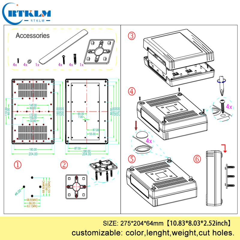Wall mount plastic housing for - Diy Enclosure For Electronics 评论和价格