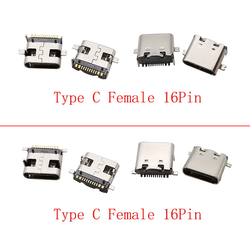 10Pcs USB Type C Female 16 Pin - Smd Solder Paste 评论和价格