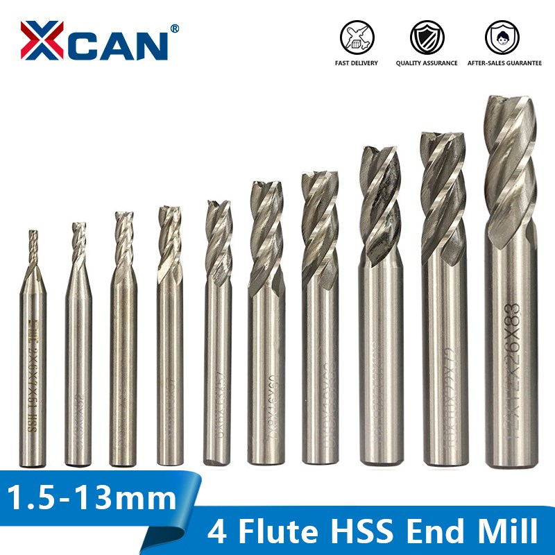 XCAN HSS Milling Cutter 4 Flut - Diy Cnc Router Electronics 评论和价格