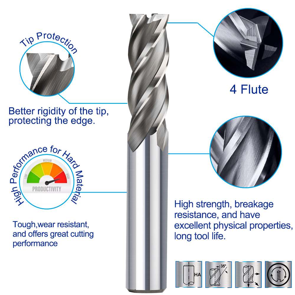 XCAN HSS Milling Cutter 4 Flut - Diy Cnc Router Electronics 评论和价格