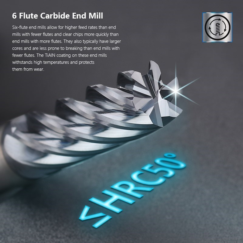 XCAN 4-16mm 6 Flutes Milling C - Diy Cnc Router Electronics 评论和价格