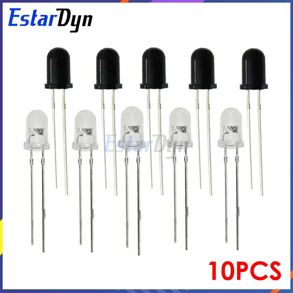 10Pcs 3MM 5MM 850nm IR Infrare - Ir Infrared Receiver 评论和价格