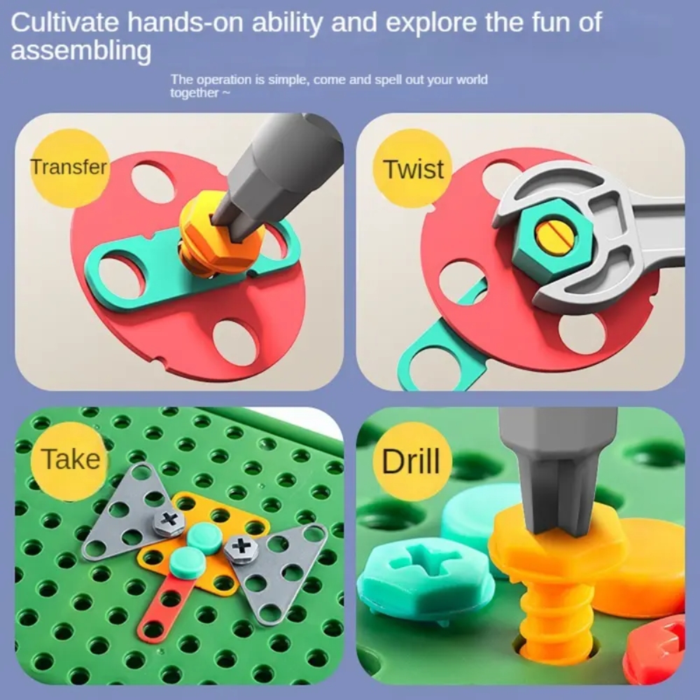 450Pcs Kids STEM Drill Set Cre - Diy Electronics Kids 评论和价格