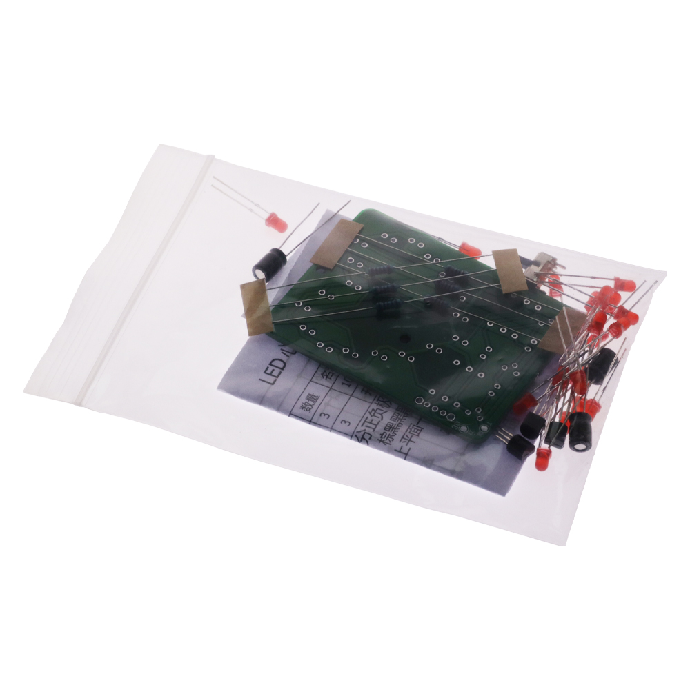 LED Heart-Shaped Running Light - Diy Electronics Learning Kit 评论和价格