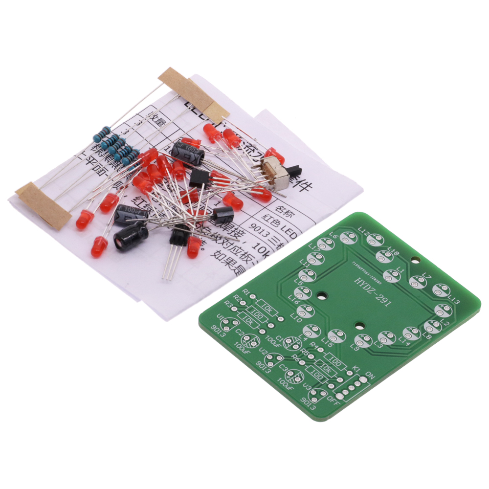 LED Heart-Shaped Running Light - Diy Electronics Learning Kit 评论和价格