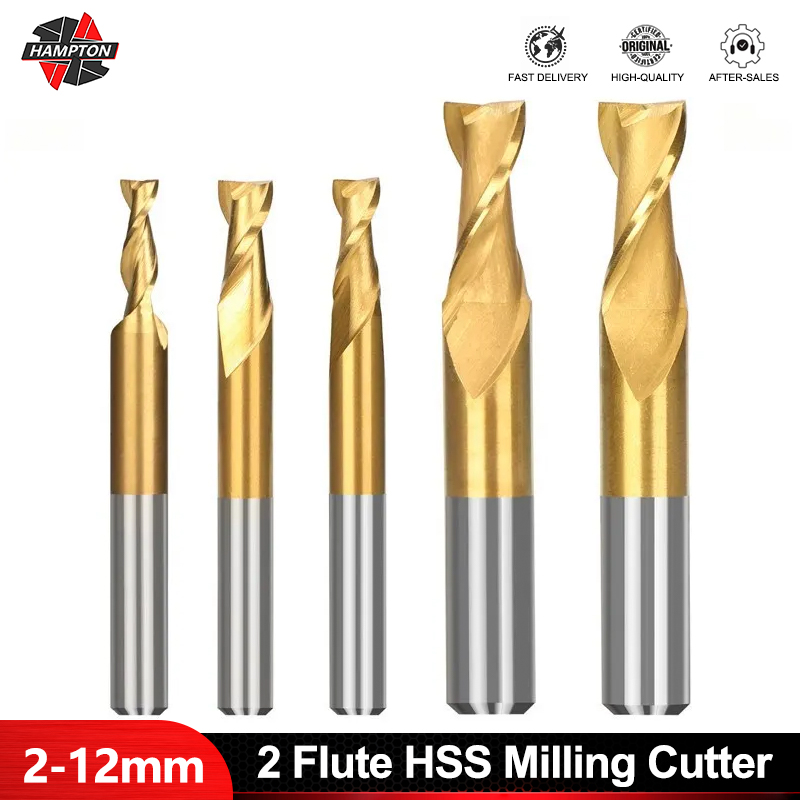 HAMPTON 2 Flute HSS Milling Cu - Diy Cnc Router Electronics 评论和价格