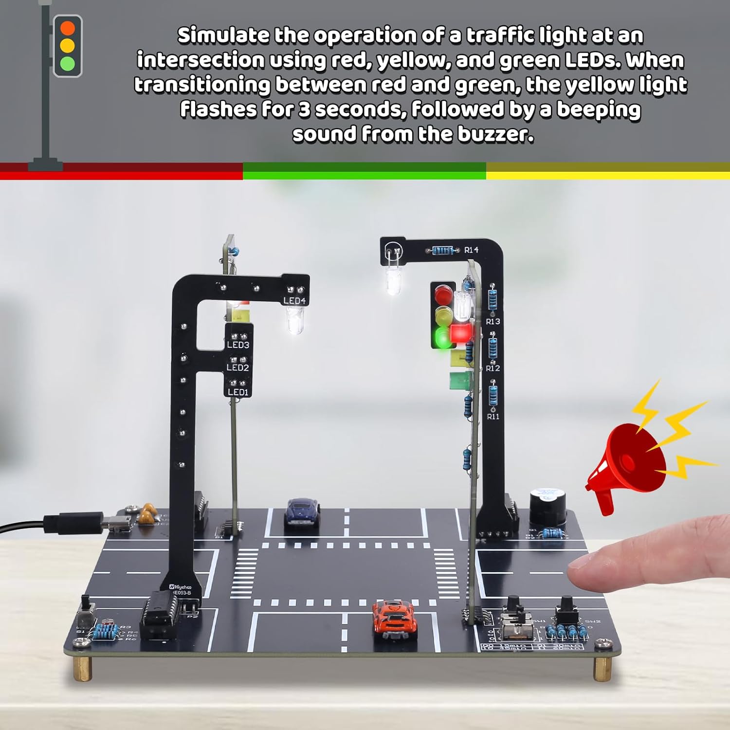 Traffic Light Simulator Kit wi - Diy Electronics Projects For Adults 评论和价格