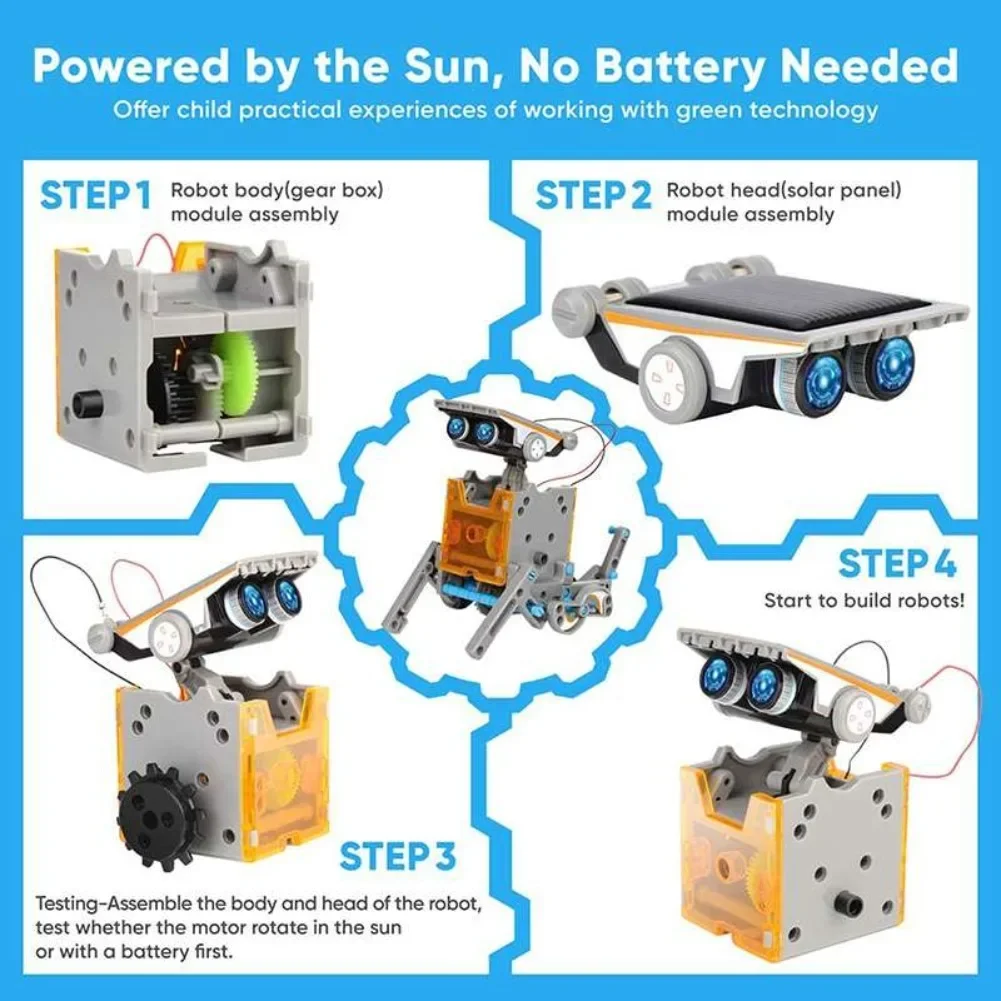 13 in 1 Solar Powered Robot Sc - Diy Electronics Toys 评论和价格
