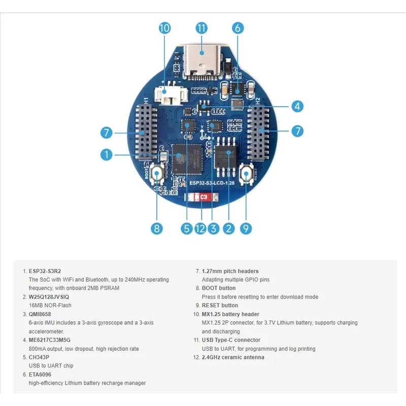 ESP32-S3 LCD development board - Esp32 Wifi Bluetooth 评论和价格